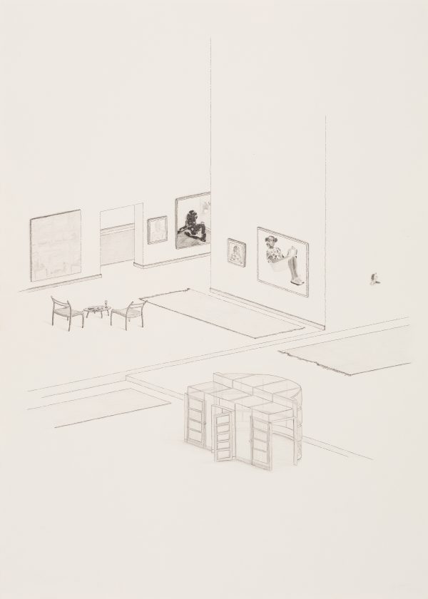 Guy Simpson, 'Frieze London 2021', Pencil drawing on paper, 50 x 70cm, (2022), R12,500 (Framed)